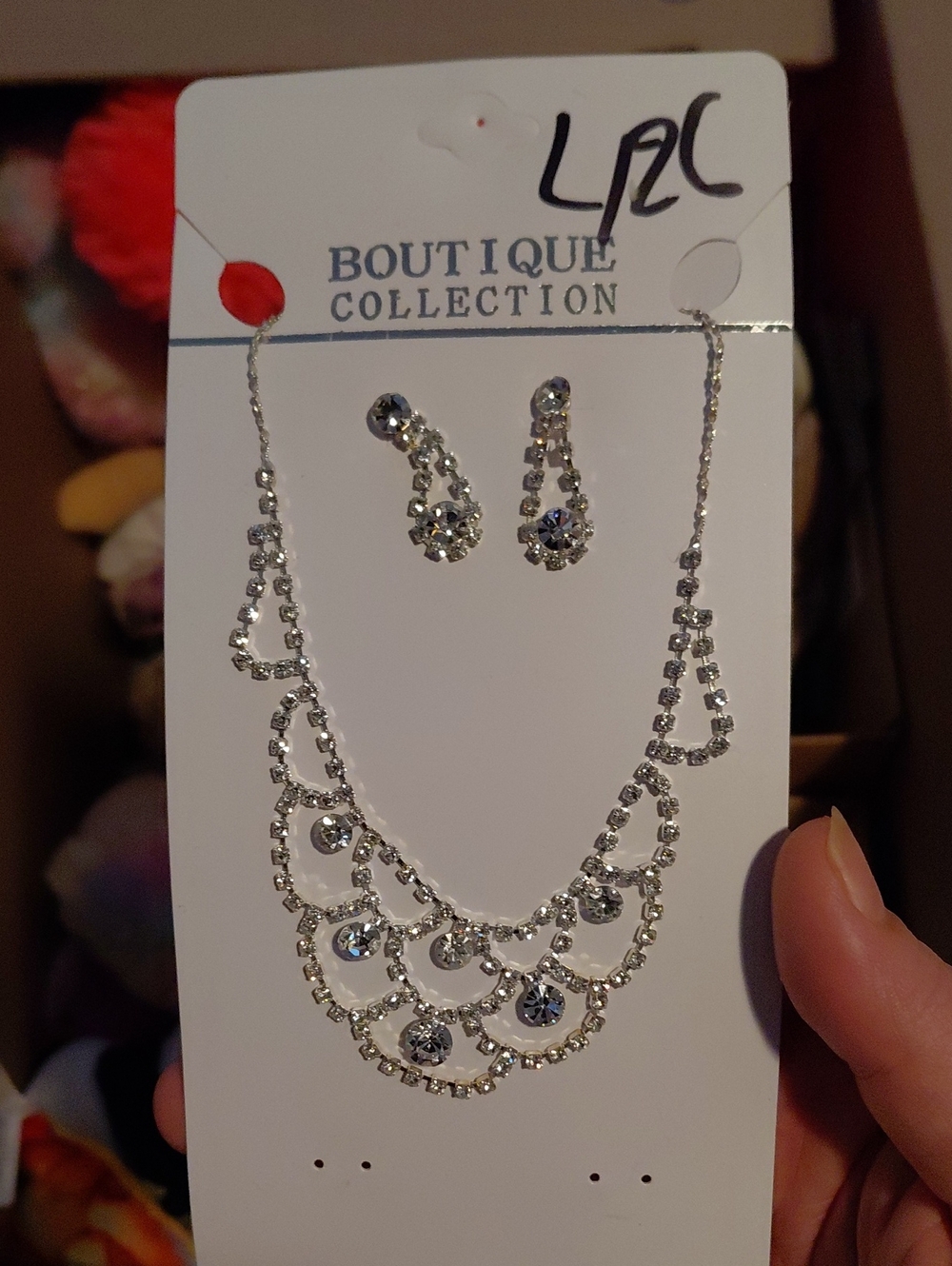 Crystal Necklace and Earring Set